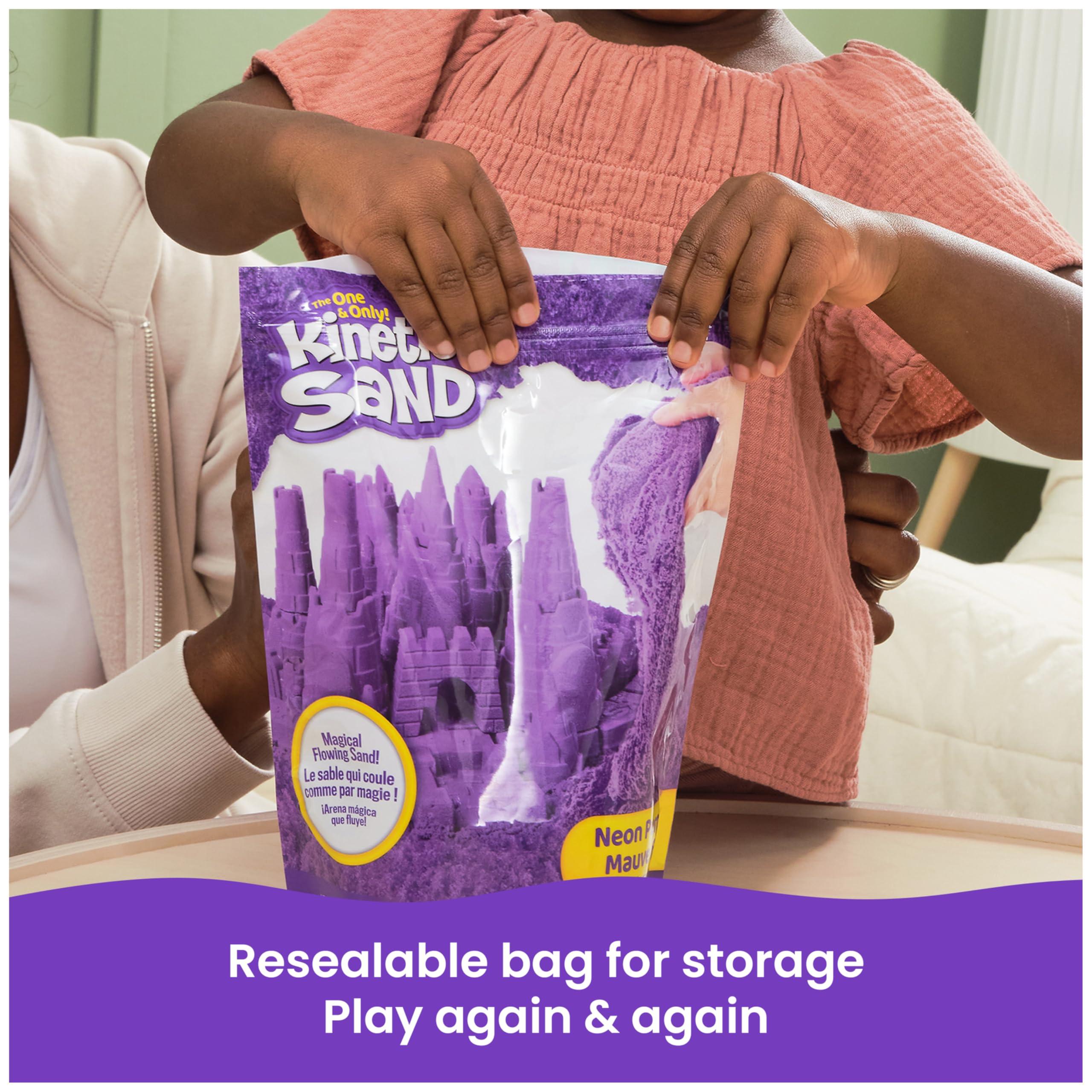 Kinetic Sand Kinetic Sand, 2.5lbs Purple Play Sand, Moldable Sensory Toys for Kids, Resealable Bag, for Ages 3 and up