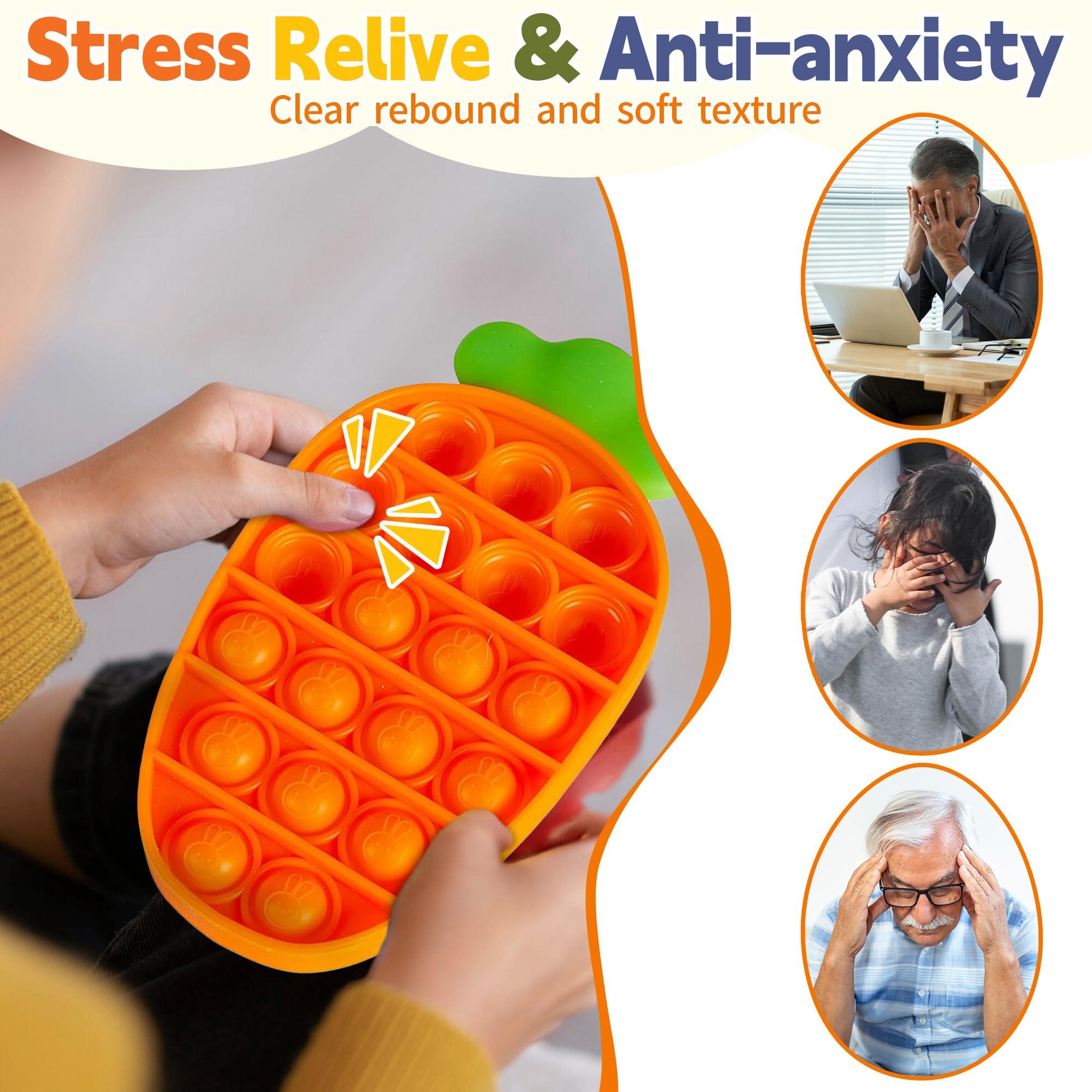 Woplagyreat Christmas Fidget Sensory Toys,Big Christmas Tree Push Bubble Silicone Squeeze Toy for Autism Anxiety Stress Relief Birthday Party Xmas Themed Stocking Stuffer Gifts for Kids Girl Boy Adults