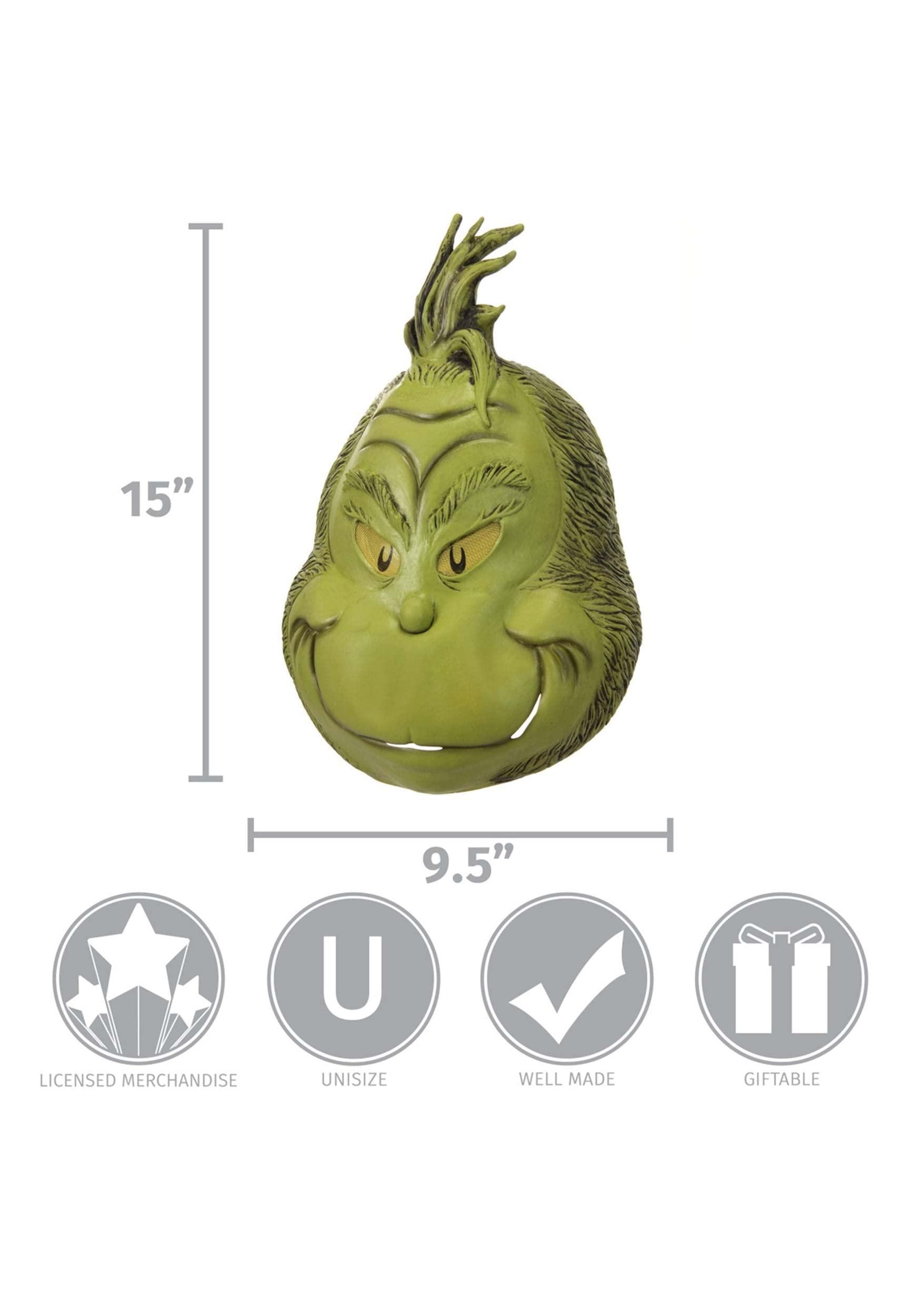 elope FUN Costumes Deluxe Grinch Mask | Standard Green