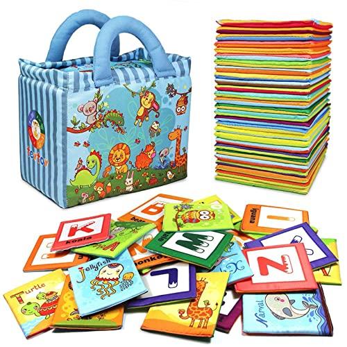 teytoy TEYTOY Baby Toy Zoo Series 26pcs Soft Alphabet Cards with Cloth Bag for Over 0 Years
