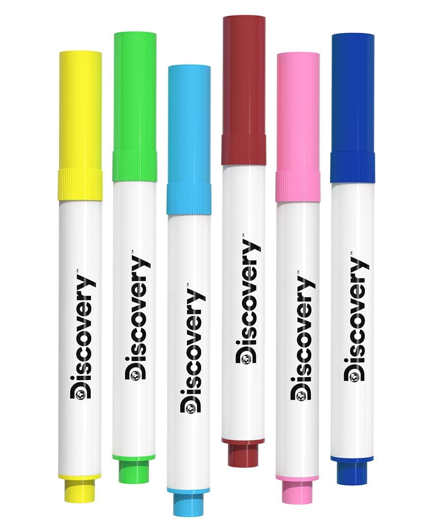 Discovery Kids Discovery Glow Easel Dual-Sided Art Station 34 Floor Standing Easel with Light Board, Whiteboard, 6 Neon Dry-Erase Markers| Detachable Drawing Tablet| Coloring Doodle Pad| Arts & Crafts for Kids