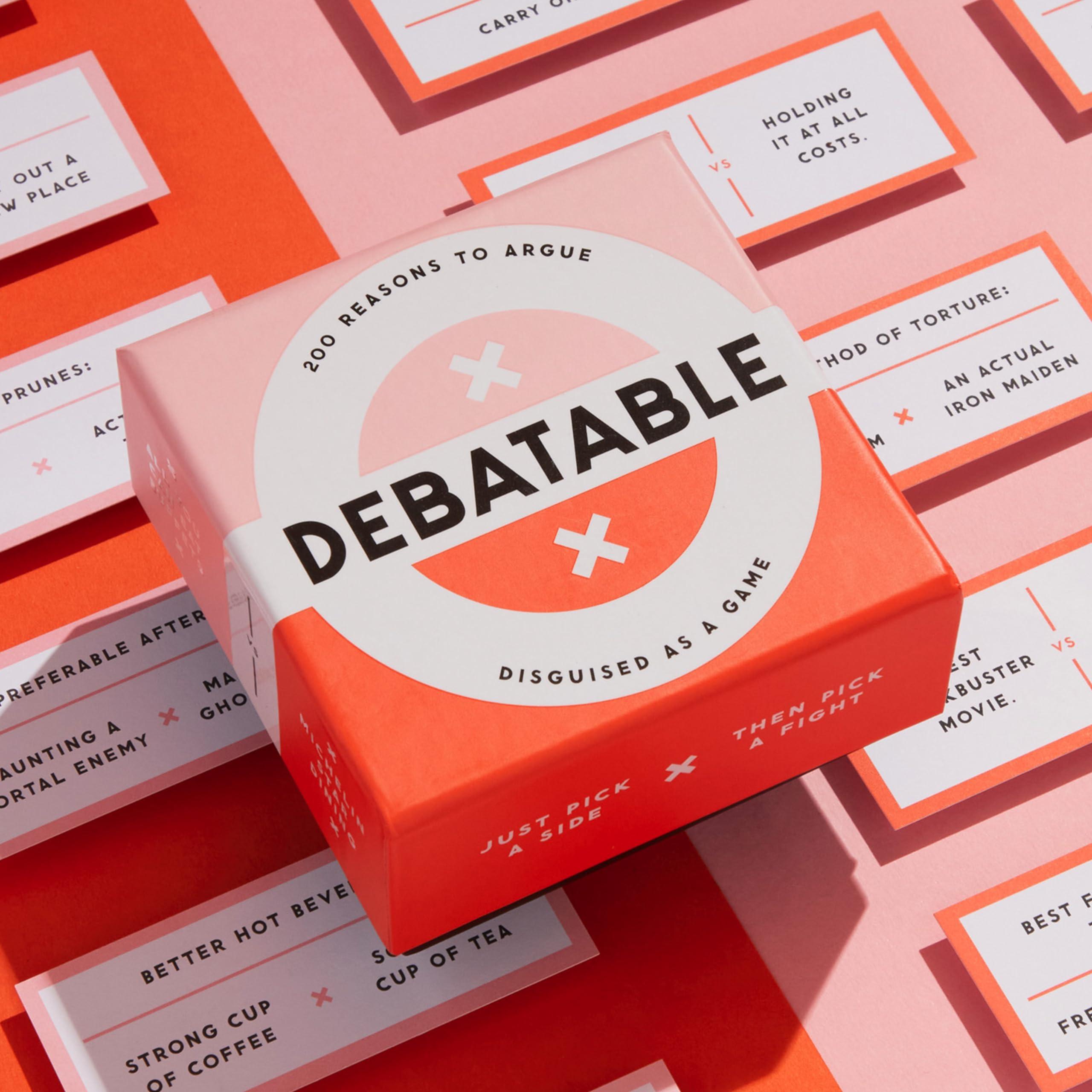 Brass Monkey Brass Monkey Debatable Game Set | 200 Two-Sided Game Cards for Things to Argue About | Social Game | Great Gift for Adults