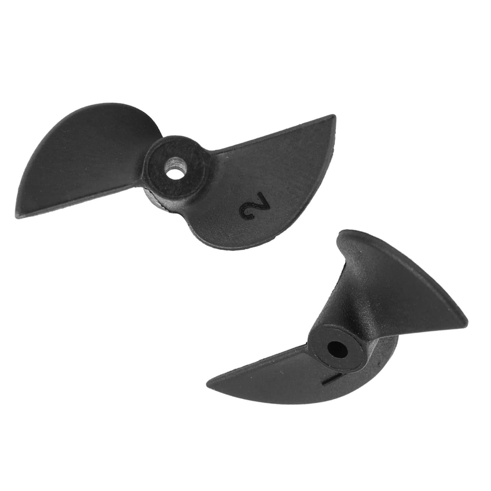 Yosoo Health Gear Yosoo Health Gear 1 Pair RC Boat Propellers, 2 Blades CW CCW Rotation Set for 2mm Shaft, Remote Control Ship Parts Accessory Black Plastic Propeller for Ship Model RC Boat