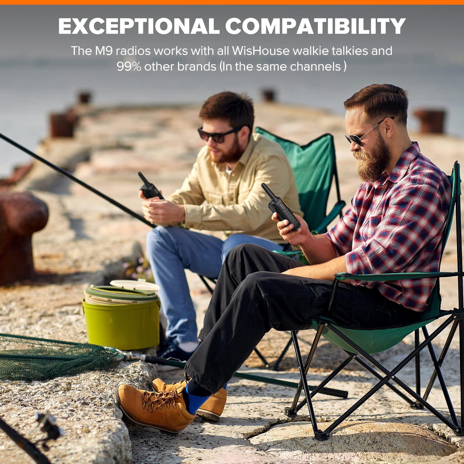 Wishouse Wishouse Walkie Talkies for Kids Adults Family Long Range Rechargeable 8 Pack