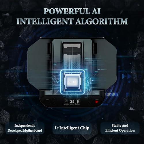 NIBHZ NIBHZ Automatic Card Shuffler Dealer Machine, 360 Rotating Card Dealer with 4 Wireless Dealer Buttons, Rechargeable Card Dealer Machine for UNO, Blackjack,Black