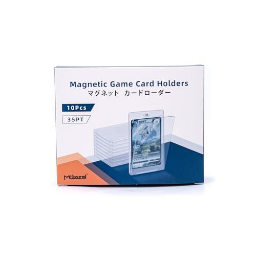 Wigearss Wigearss Pack of 10 35PT Magnetic Card Holder UV Protection Transparent Card Frame Card Sleeves Protective Cases for Pokemon, Magic, Yugioh, Sports Card Collection