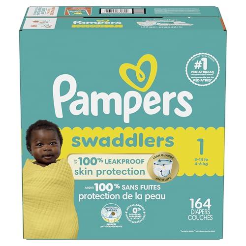 Pampers Pampers Baby Diapers - Swaddlers - Size 1, 164 Count, Ultra Absorbent Disposable Infant Diaper