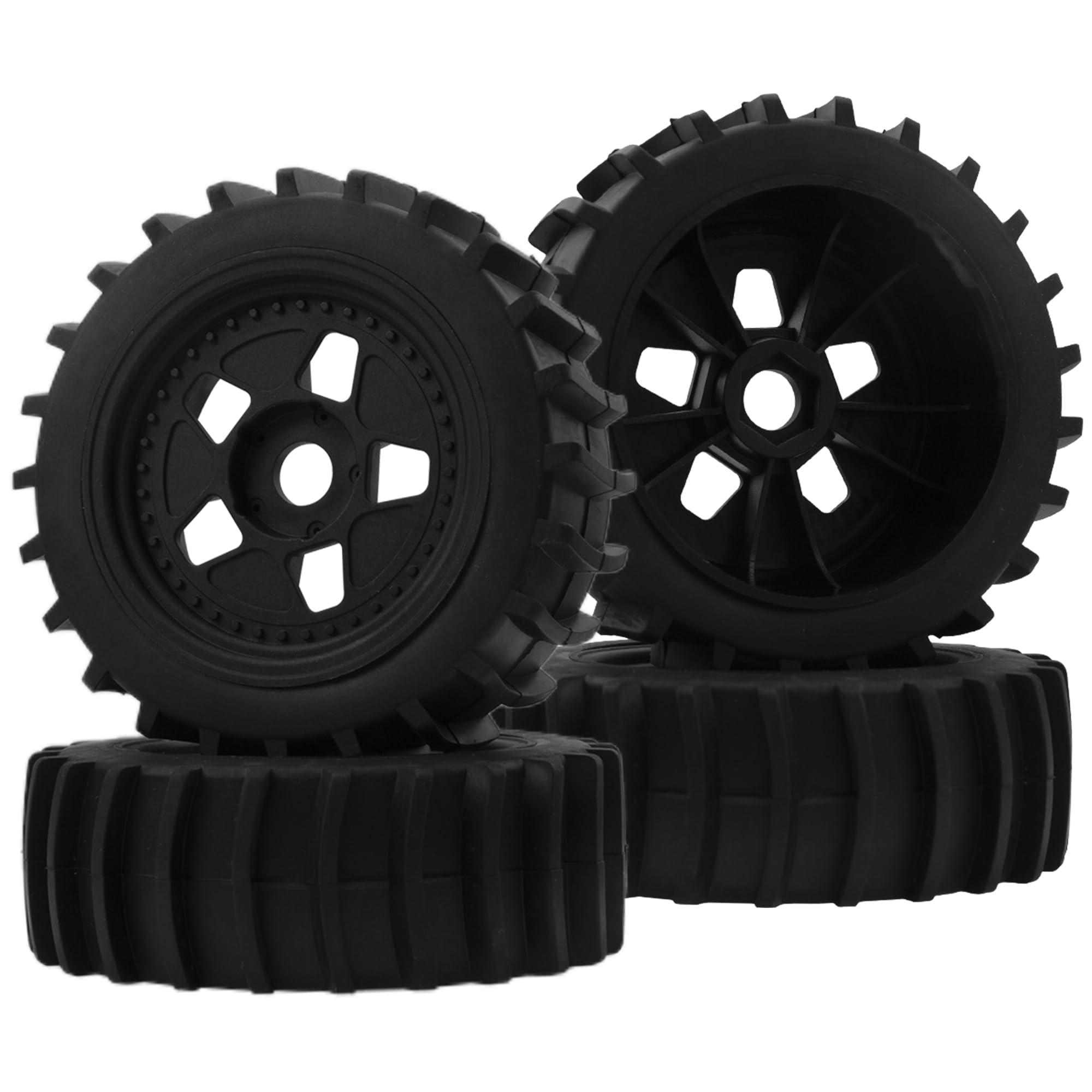 HIRCQOO HIRCQOO RC 1/8 Snow Sand Paddles Buggy Tires 17mm Hubs Wheels with Foam Inserts Compatible with Arrma Typhon Talion 6S Losi 8IGHT Team Associated HPI Tamiya HSP 1/8 RC Off Road Buggy