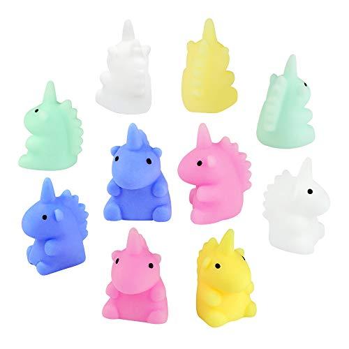 Mypre Unicorn Mochi Squishy Hand Toys Mini Mochi Squishies Squeeze Toy Birthday Party Favors for Kids Kawaii Squishys Stress Reliever, Pack of 10