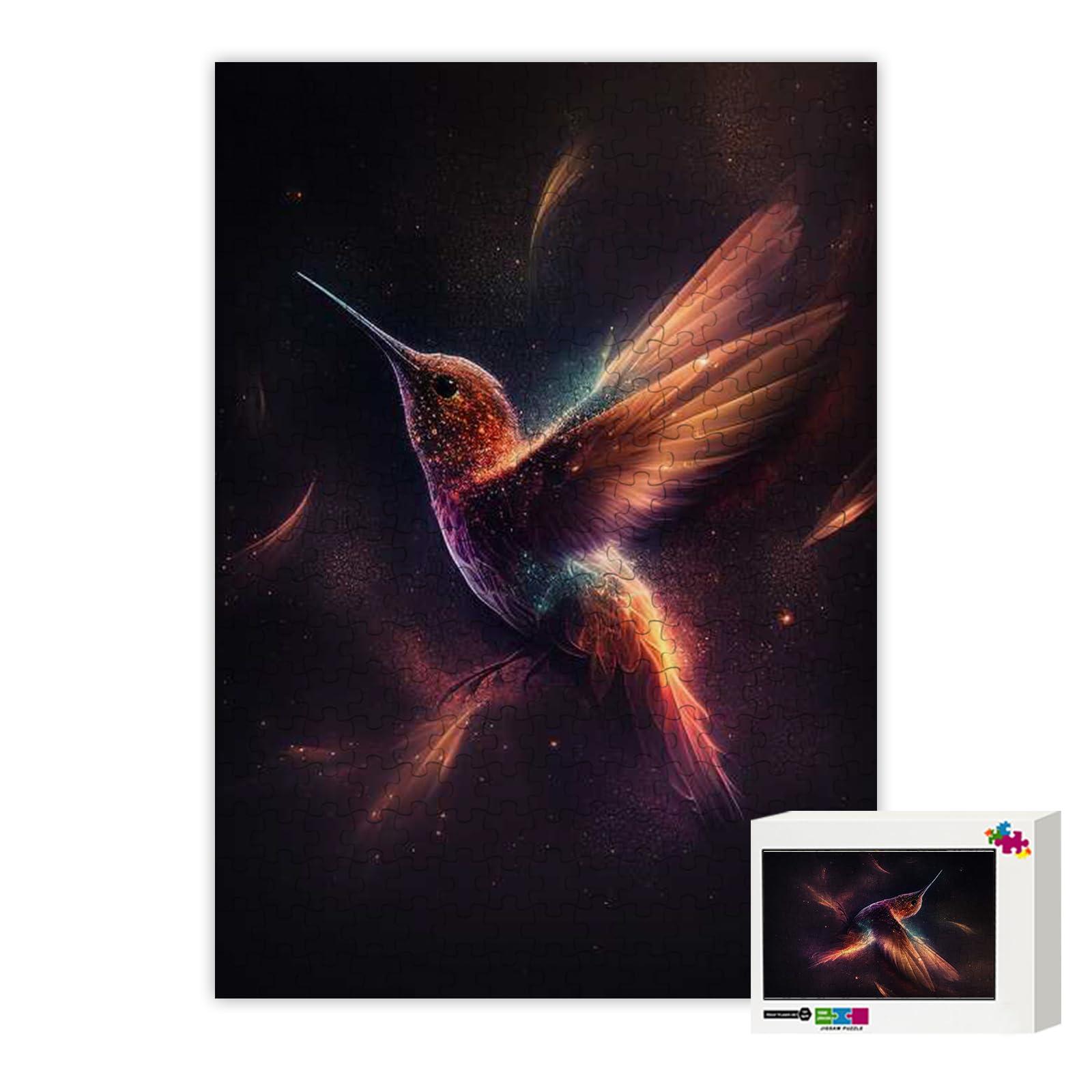 Directo Animal Jigsaw Puzzles, Starry Night Hummingbird Animal Themed Puzzles for Adults - 1000 Pieces Jigsaw Puzzles, Educational Games Gift for Elders Family and Friends 20 * 28.8 inch