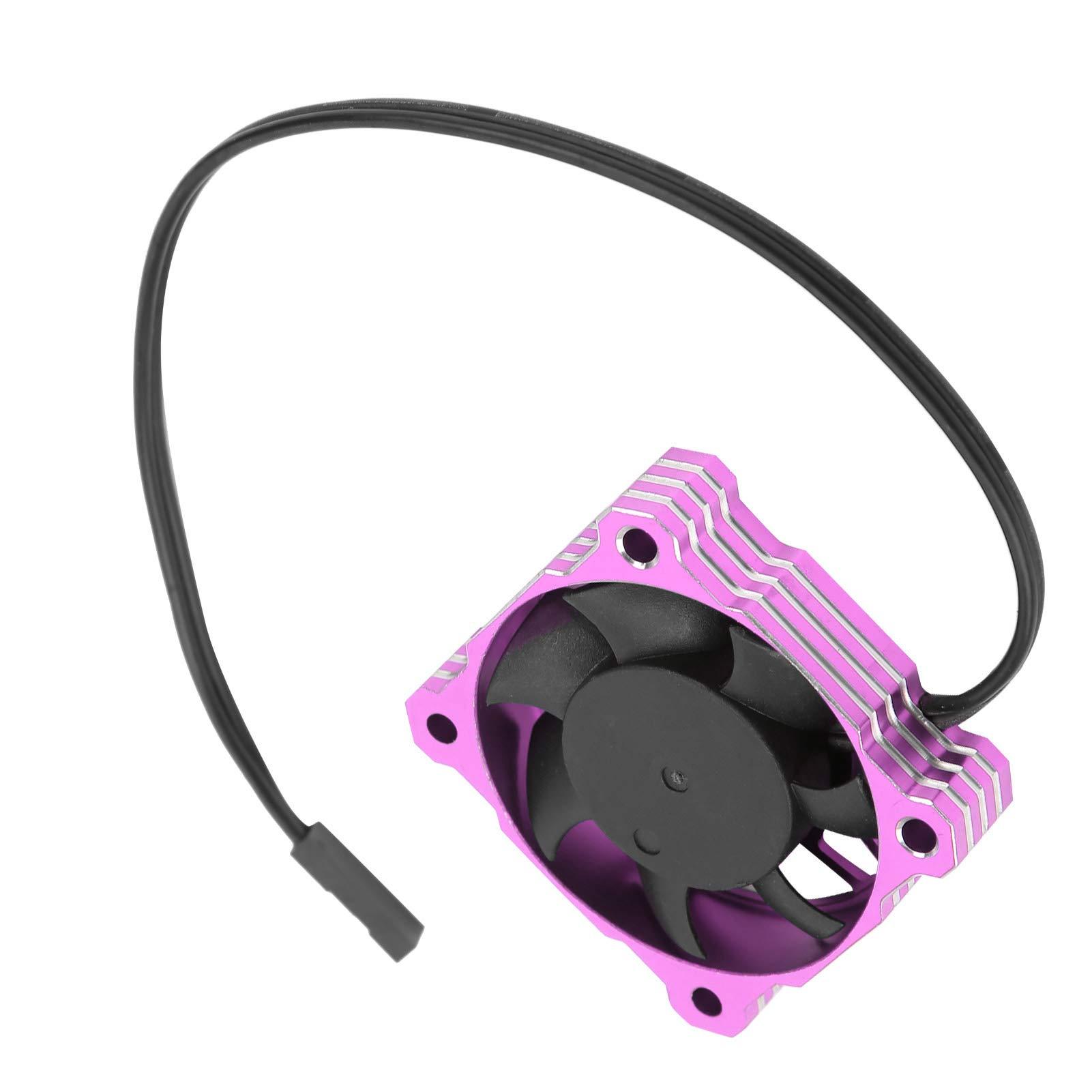 Gavigain Gavigain RC Cooling Fan, 40mm Motor Cooling Fan for RC Cars 16000RPM Brushless ESC Alluminum Motor Cooling Fan High Speed RC Cooling Fan for RC Vehicles (Purple)