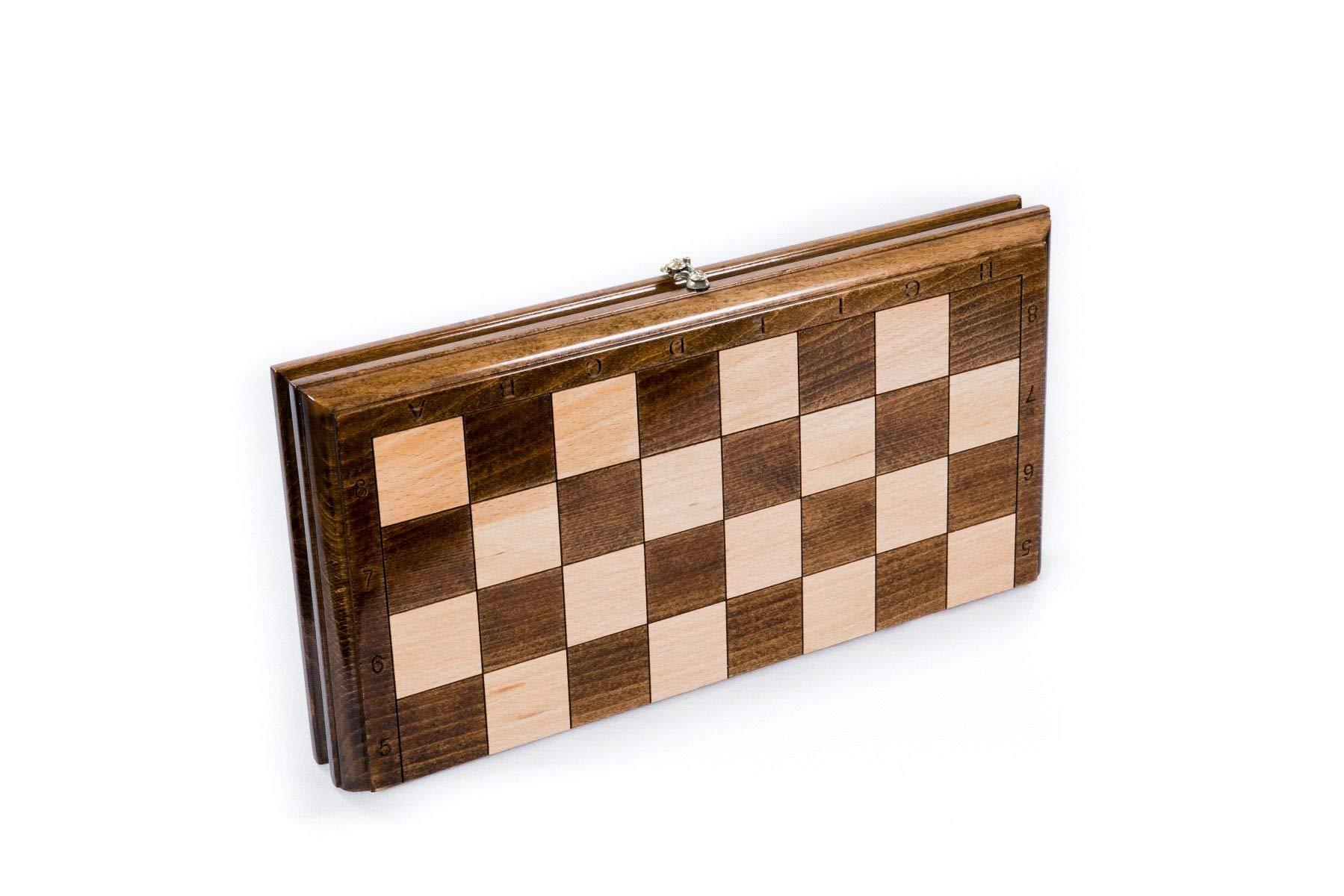 Generic Chess set WOODEN BOARD GAME checkers chess carving Ornament hand made gift wood table game