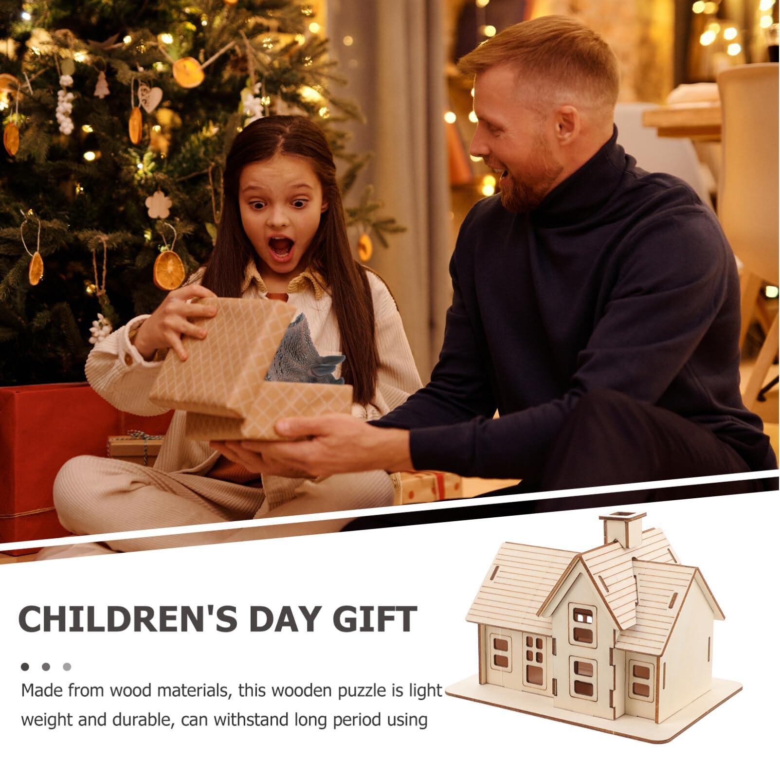 Uonlytech Puzzles for Adults 1 Set Cabin Model 3D Wooden 3D Puzzles Diorama House Puzzle Assembly House Model 3D Wood Puzzle Wood Rural 3D Puzzles Wooden Puzzle for Adult
