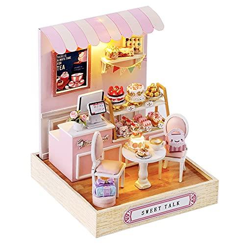 Flever Flever Dollhouse Miniature DIY House Kit Creative Room with Furniture for Romantic Valentine\'s Gift (Sweet Talk)