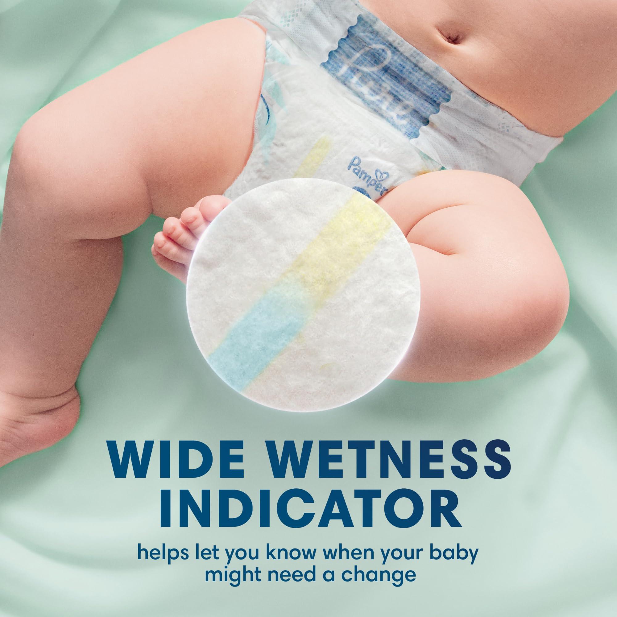 Pampers Pampers Baby Diapers - Pure Protection - Size 1, 132 Count, for up to 100% Leakproof, Premium Plant-based Skin Protection