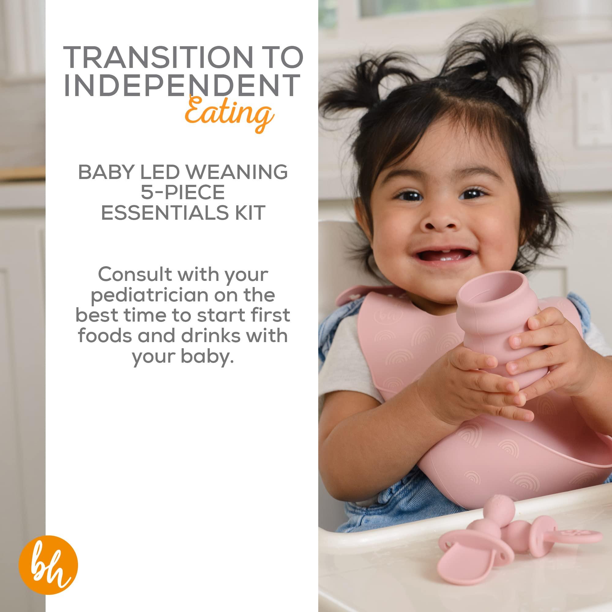 BooginHead BooginHead by Infantino Baby Led Weaning Supplies, Stage 1 and 2 Self Feeding, 5-Piece Set, Pink