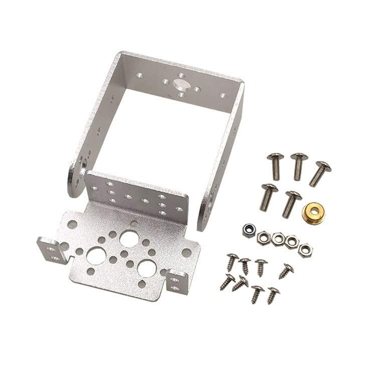 JINOARC 1 Set Servo Mount Bracket Pan Tilt Kit 25T Servo Mounts for MG995 MG996R S3003 Steering Gear Robot Car Boat