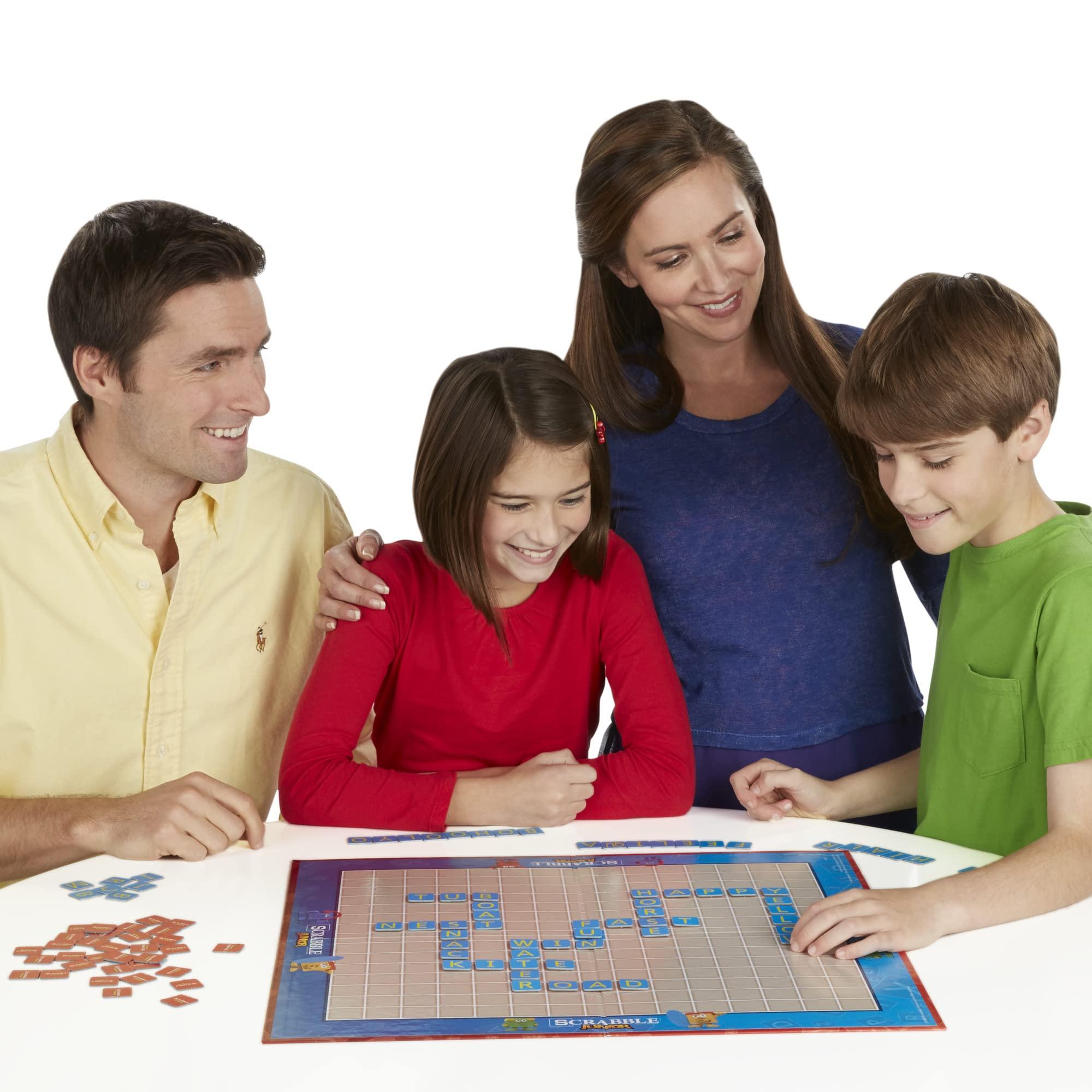Hasbro Gaming Hasbro Gaming Scrabble Junior Board Game | 2-4 Players | Family Educational Word Games for Kids | Back to School Gifts for Classroom | Ages 5+