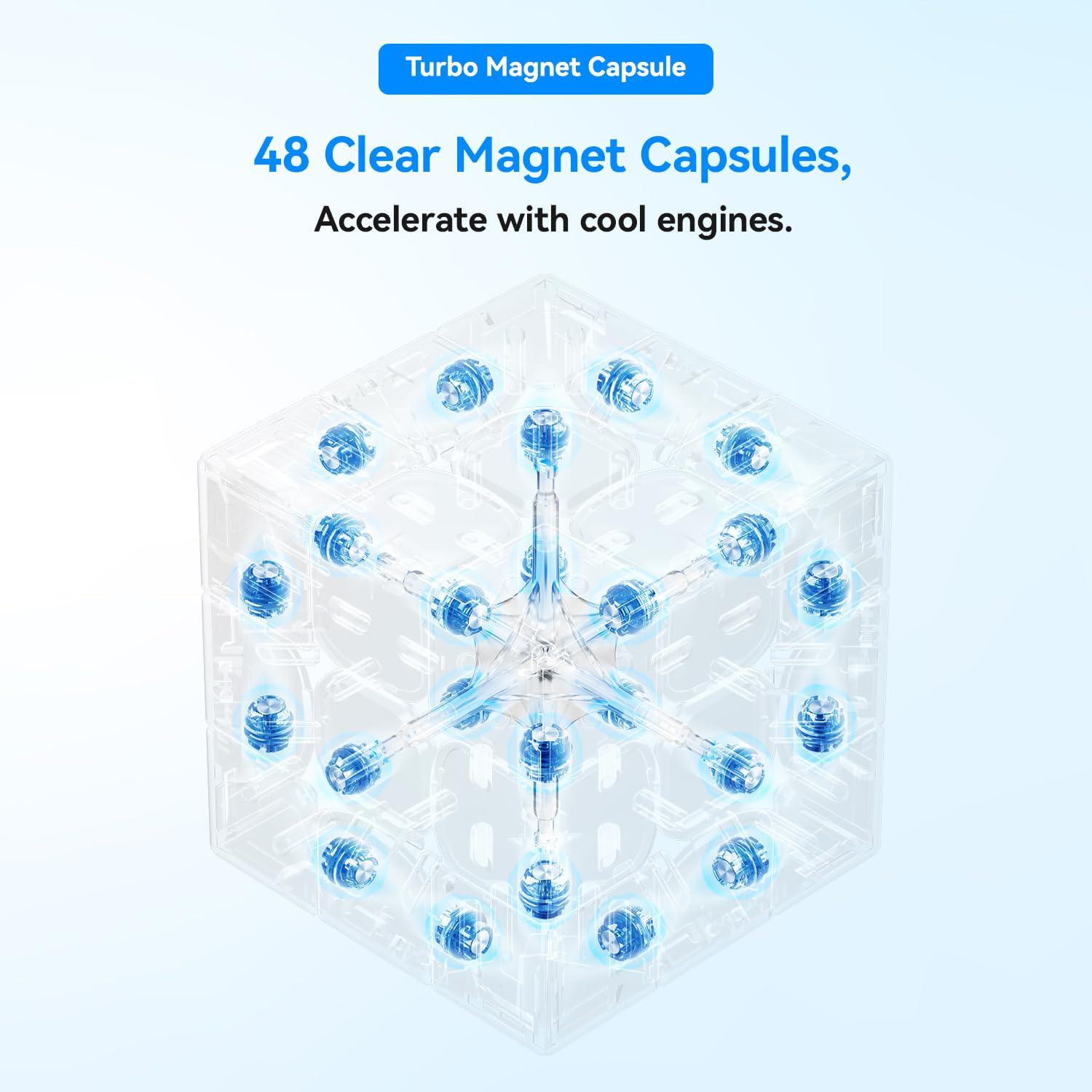 GAN GAN 356 ME, Speed Cube 3x3 Magnetic Puzzle Toy with 48 Magnets GES Pro+ Customized 12 Tension Settings, Ideal for Children Kids Adults, GAN 356 M Upgraded Version, Frosted Coated