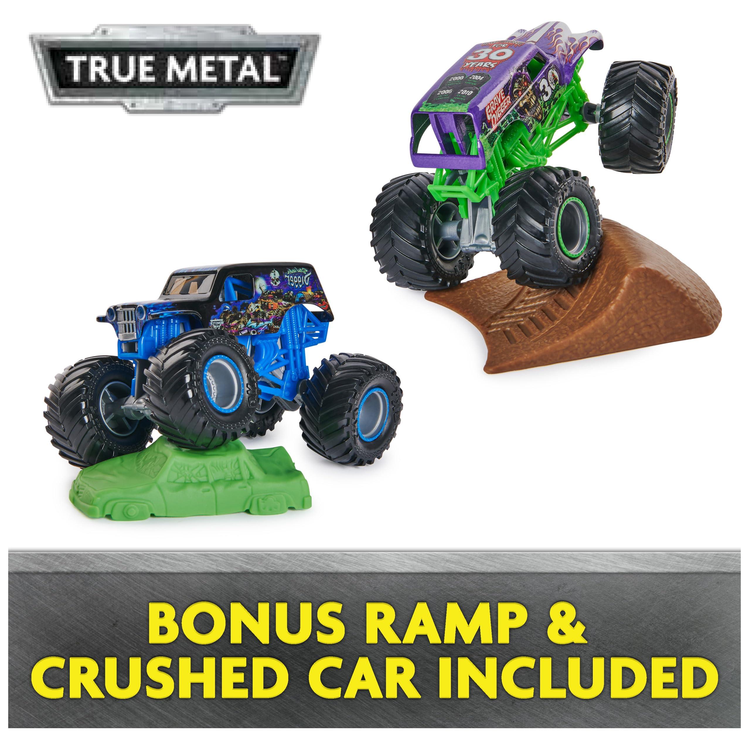 Monster Jam Monster Jam, Grave Digger 40th Anniversary 8-Pack Monster Trucks with Bonus Accessories, 1:64 Scale, Kids Toys for Boys and Girls 3 and up