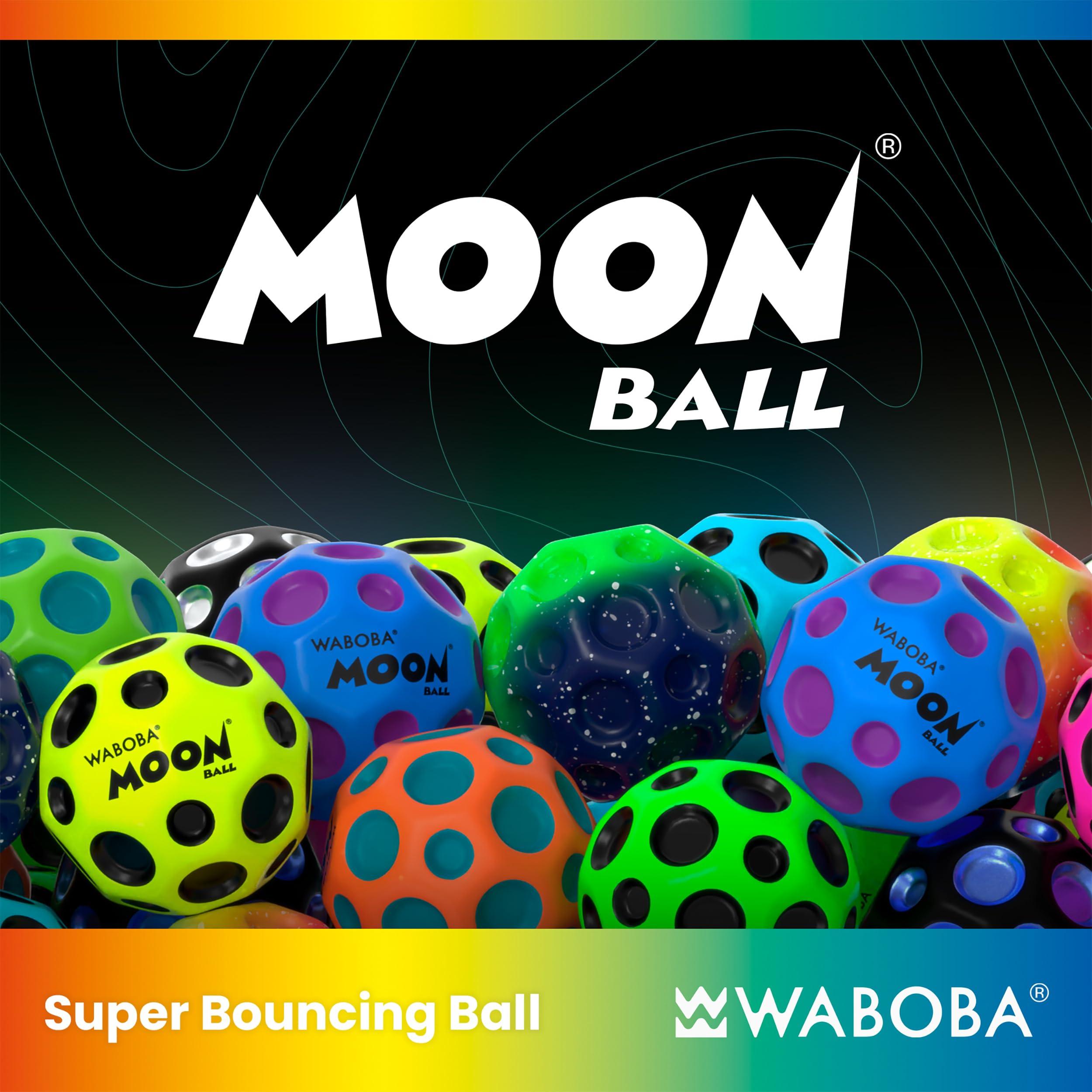 Waboba Waboba Moon Ball Gradient Hyper Bouncy Ball - All Ages Extreme Bounce and Fun - Super High Bouncing Ball Perfect for Active Play and Outdoor Games - Rainbow