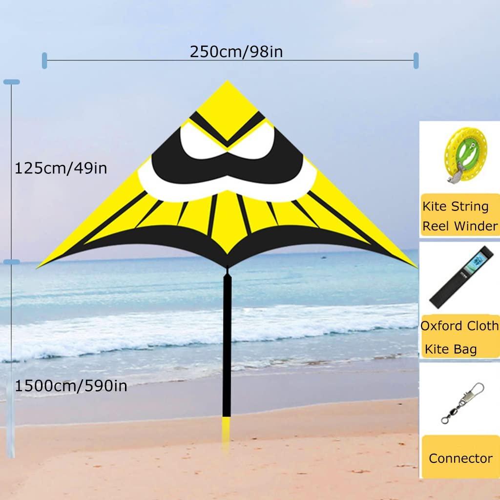 XLTTY Kites Giant Beach Kites for Adults, Easy to Fly Single-line Beach Kites, Easy to Assemble, Best Kite for Beginner (Size : 2.5m+500m line)