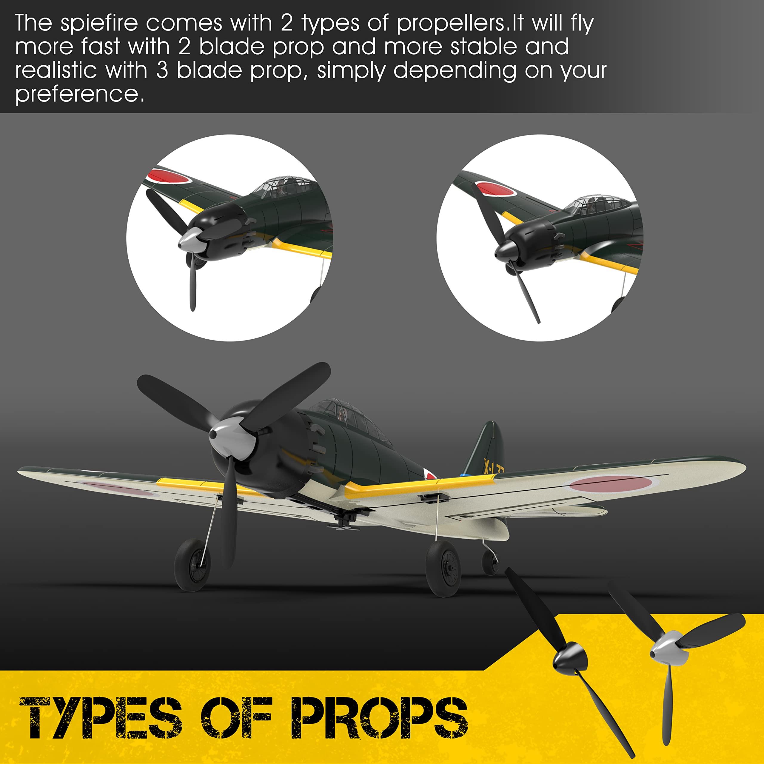 VOLANTEXRC VOLANTEXRC RC Plane for Beginners, 4CH WWII RC Airplane A6M Zero with Aileron, 2.4Ghz Remote Control Plane with Xpilot Self Righting&One Key Aerobatic, Gifts for Adults (761-15 RTF)