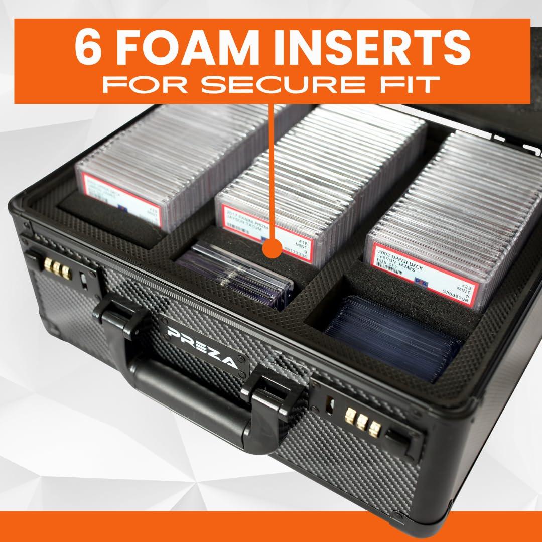 PREZA PREZA Graded Card Storage Box and Toploader Binder Bundle - Trading Card Storage Cases and Binders