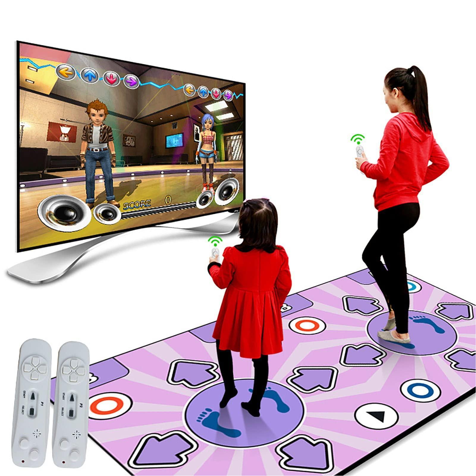 Fabater Fabater Dance Mat for TV, Electronic Dance Mat for Kids and Adults, Dancing Game Dance Pad, Wireless Non Slip Dancer Step Pads, Double User Dancing Mat, Girls & Boys
