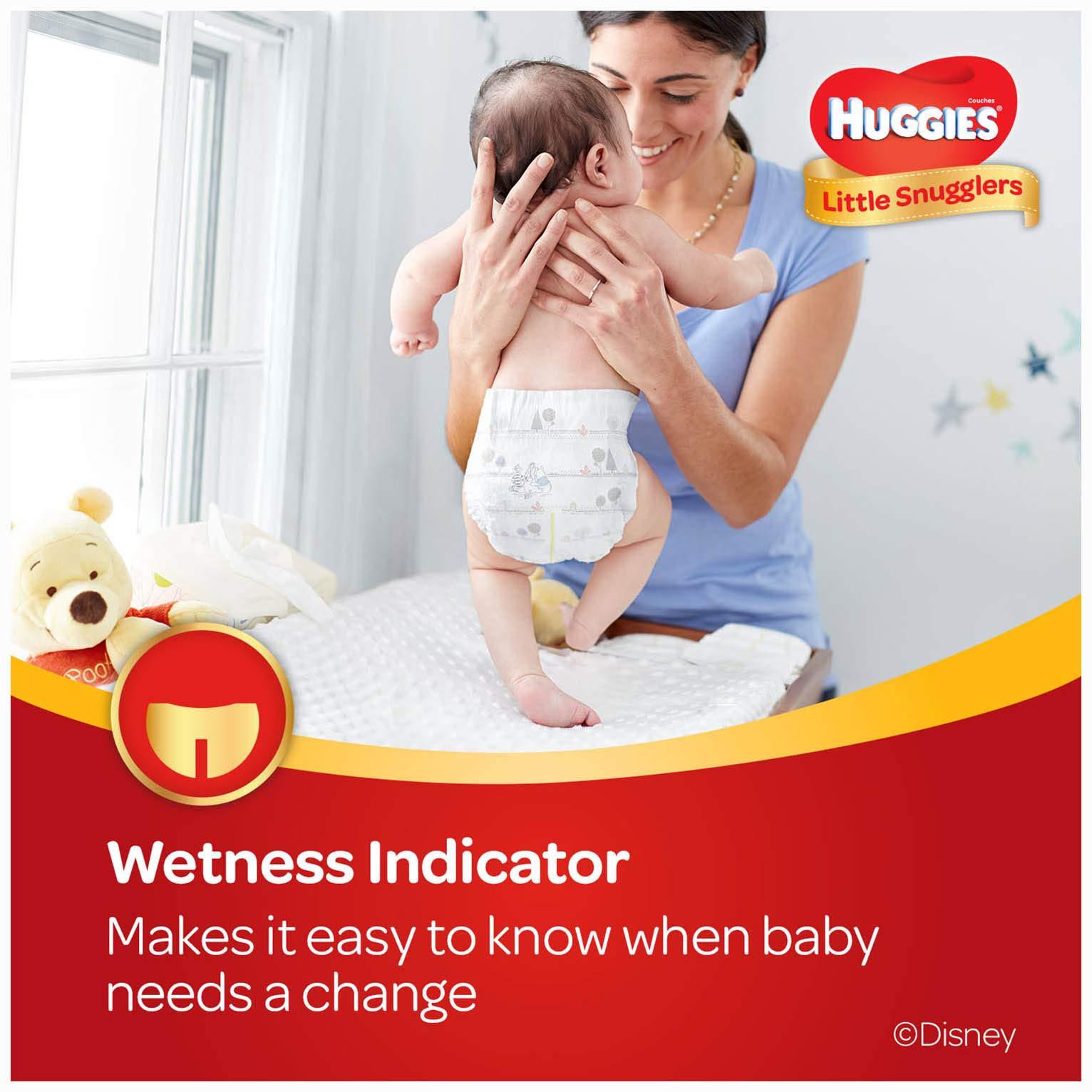 HUGGIES Huggies Little Snugglers Baby Diapers, Size 3, 162 Count, Unscented, Hypoallergenic, DryTouch Liner, Pocketed Waistband, Wetness Indicator, Double Grip Strips