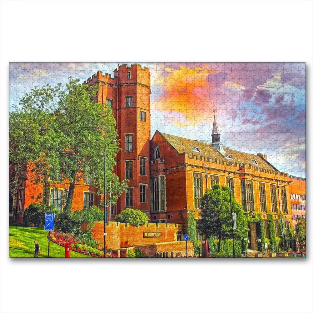 Seucaxlp UK Sheffield Jigsaw Puzzles 500 Pieces Wooden Puzzle for Adults
