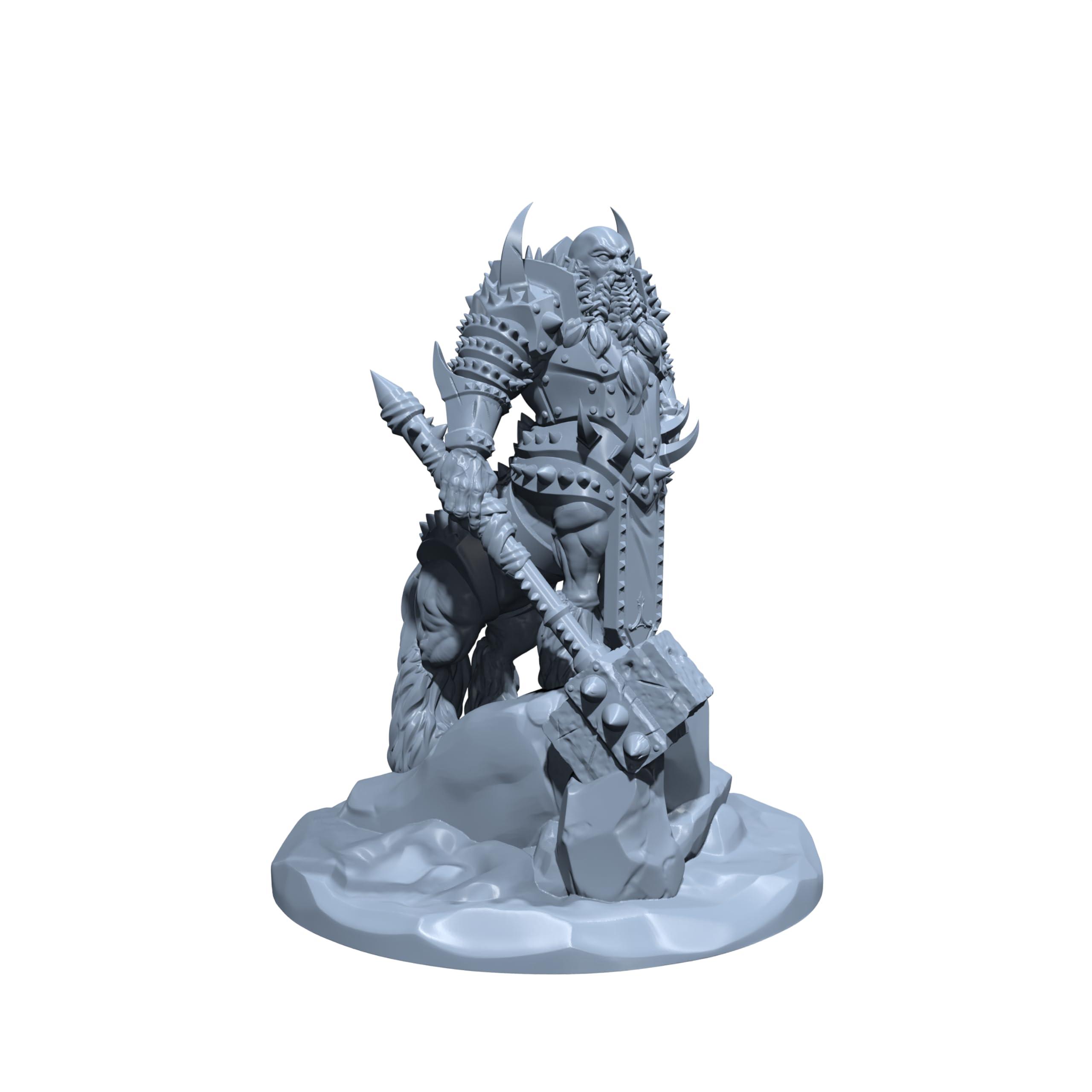 Generic Generic Deepbeard | Dwarven Centaur | Undertaur Miniature for Tabletop Games Like D&D 5e and TTRPG War Gaming Large (Normal Size), Gray, 02U005.1