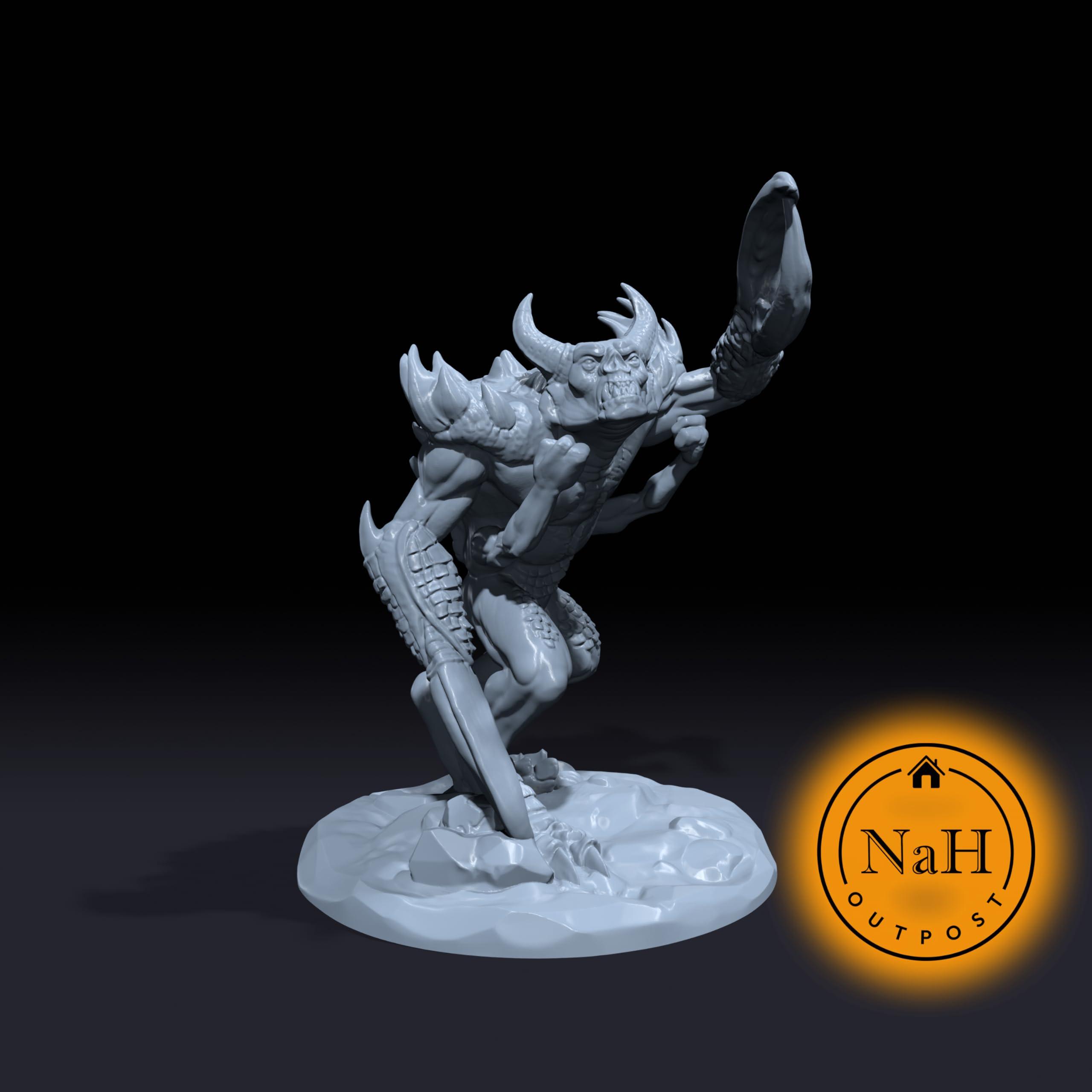 Generic Kravax The Spellbreaker | Glabrezu | Clawed Demon | Miniature for Tabletop Games Like D&D and War Gaming Large (Normal Size)