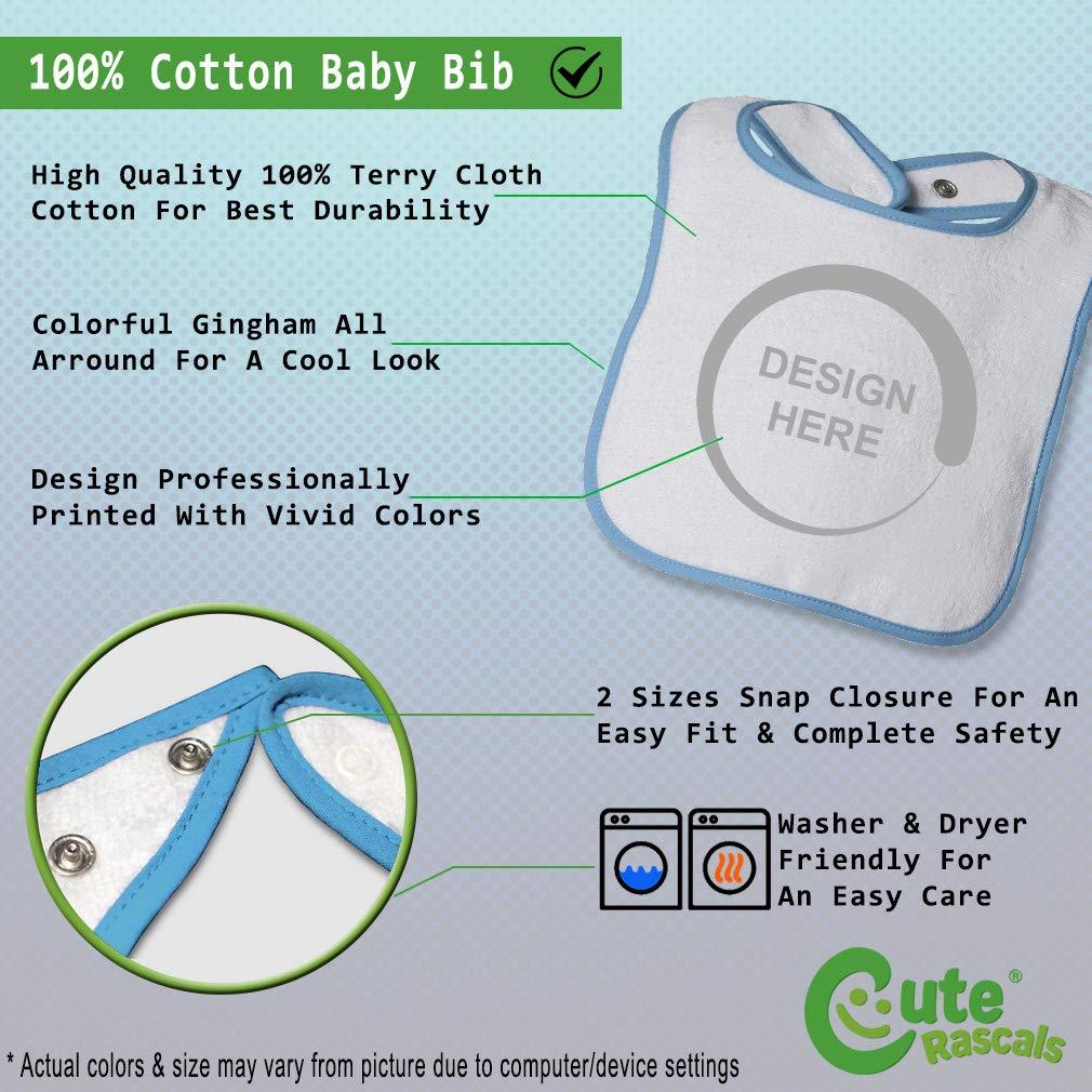 Cute Rascals Custom Toddler & Baby Bibs Burp Cloths Islam Alhamdullilah It's My First Ramadan Arabic Cotton Baby Items for Baby Girl & Boy White Blue Custom Text Here