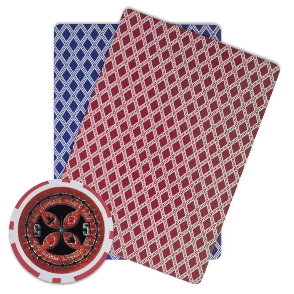 Brybelly Brybelly The Ultimate Poker Chip Holo Inlay Heavyweight 14-gram Clay Composite - Pack of 50 ($5.00 Red)