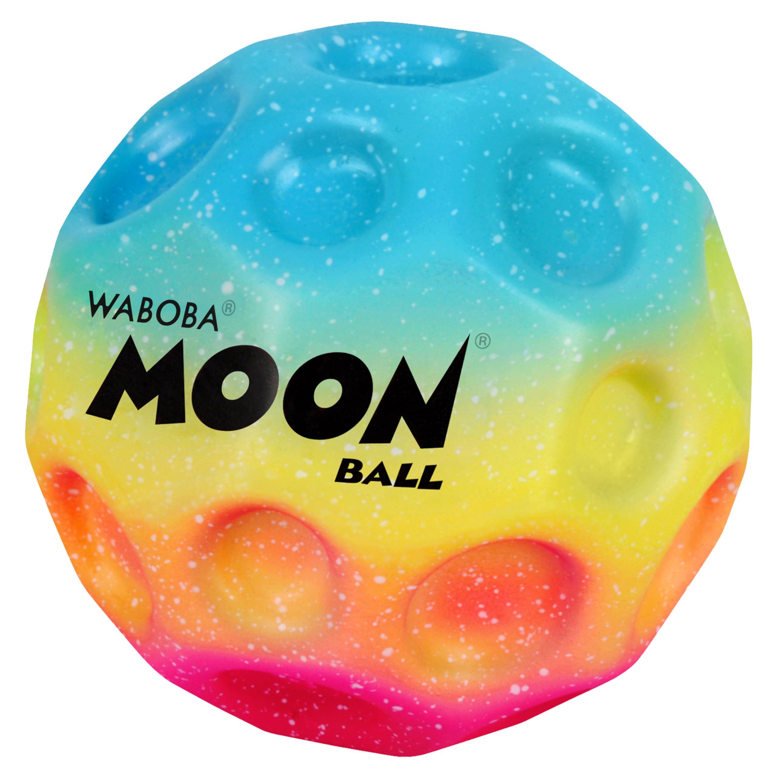Waboba Waboba Moon Ball Gradient Hyper Bouncy Ball - All Ages Extreme Bounce and Fun - Super High Bouncing Ball Perfect for Active Play and Outdoor Games - Rainbow