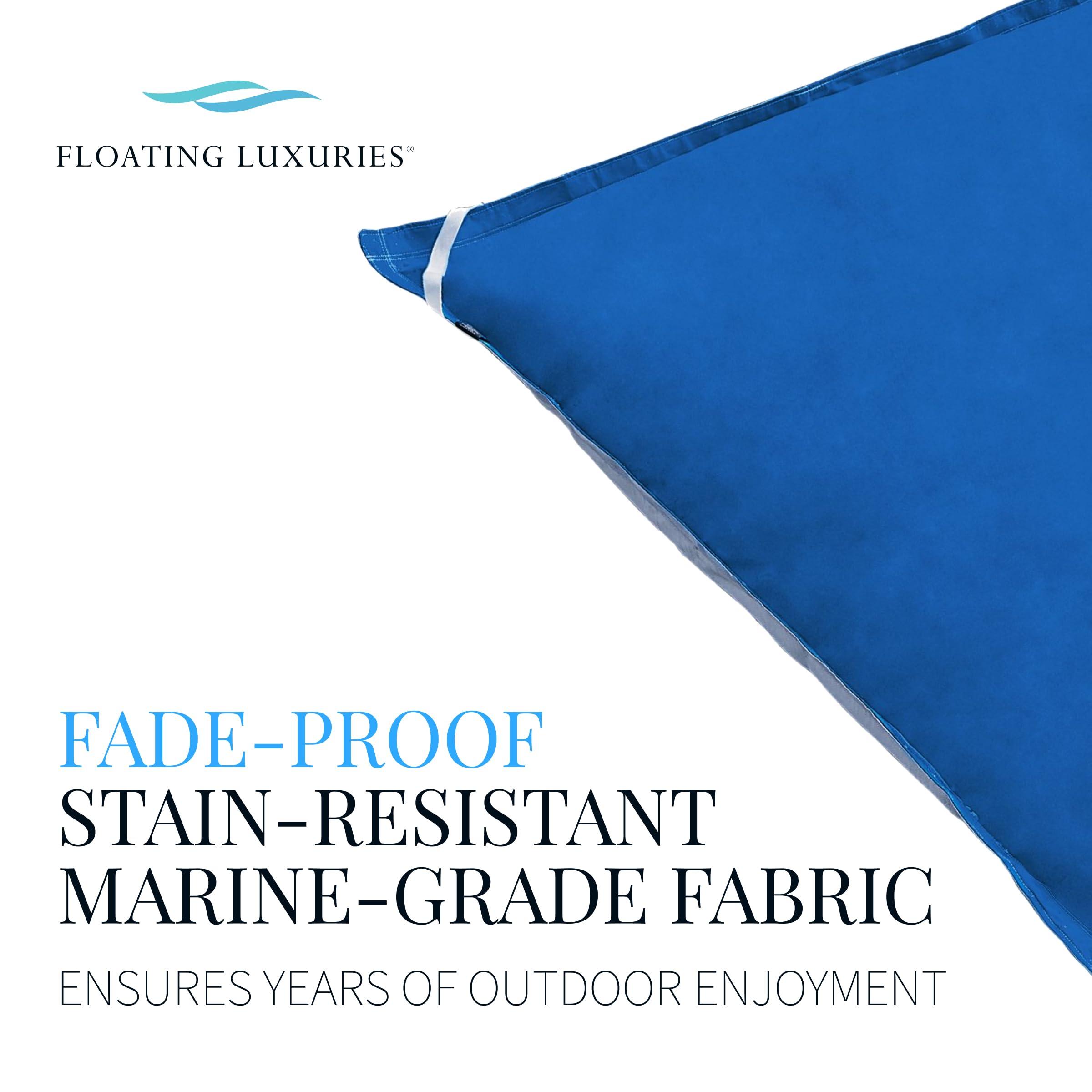 Floating Luxuries King Kai Adult Pool Float, Inflatable Raft, Best Pool Noodles, Pool Floats Adult, Inflatable Lounger, Floaties for Adults, Marine-Grade Fabric, 58in x 72in, Pacific Blue by Floating Luxuries