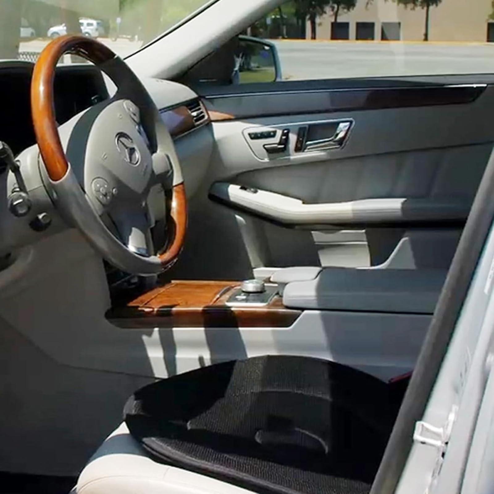 Krisuary No.Medicine 360 Rotating Seat Cushion, Swivel Seat Cushion 360 Degree Easy Turn Rotating Car Cushion Portable Disc Pad for Elderly, Ergonomically Designed Rotating Seat Cushion for Car (Coffee)