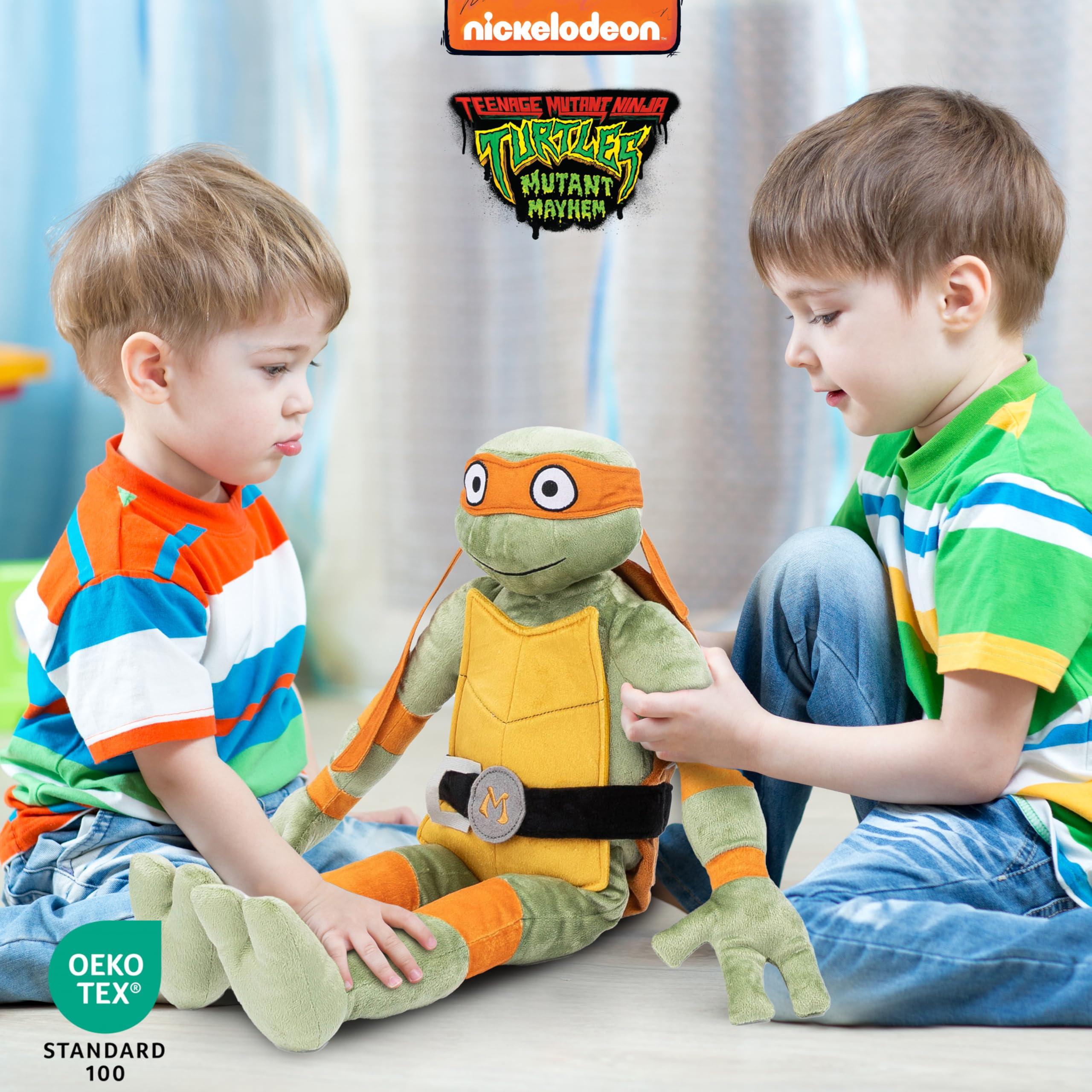 Jay Franco Jay Franco Nickelodeon Teenage Mutant Ninja Turtles Michaelangelo Plush Pillow Buddy - Super Soft Stuffed Character Pillow - Polyester Microfiber, 26 Inches