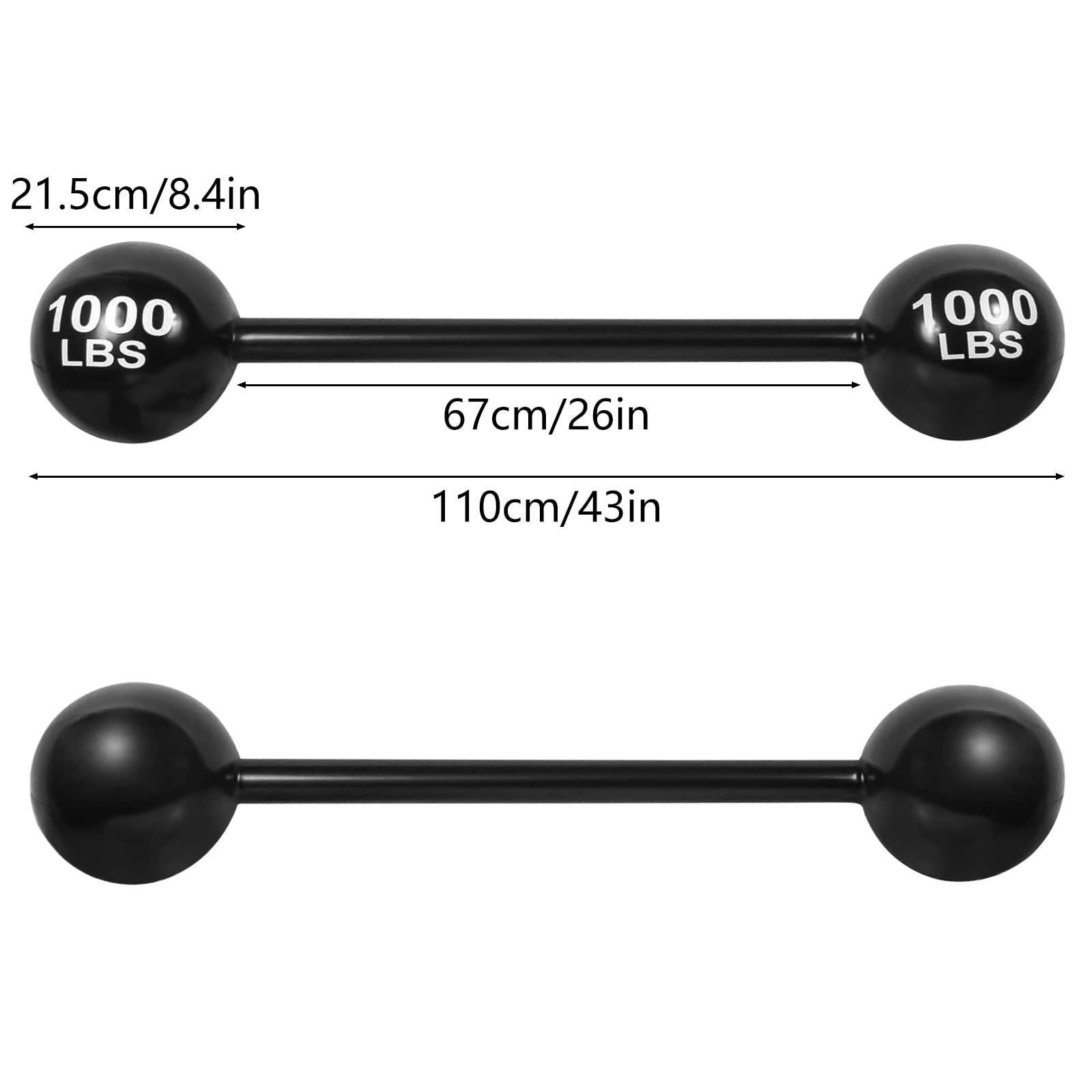EVERMARKET Giant Inflatable Dumbbell Barbell,Funny Carnival Circus Decorations Birthday Halloween Strongman Party Decorations Fake Weights Cosplay Props Party Supplies,Blow Up Strongman Costume Photo Booth Props