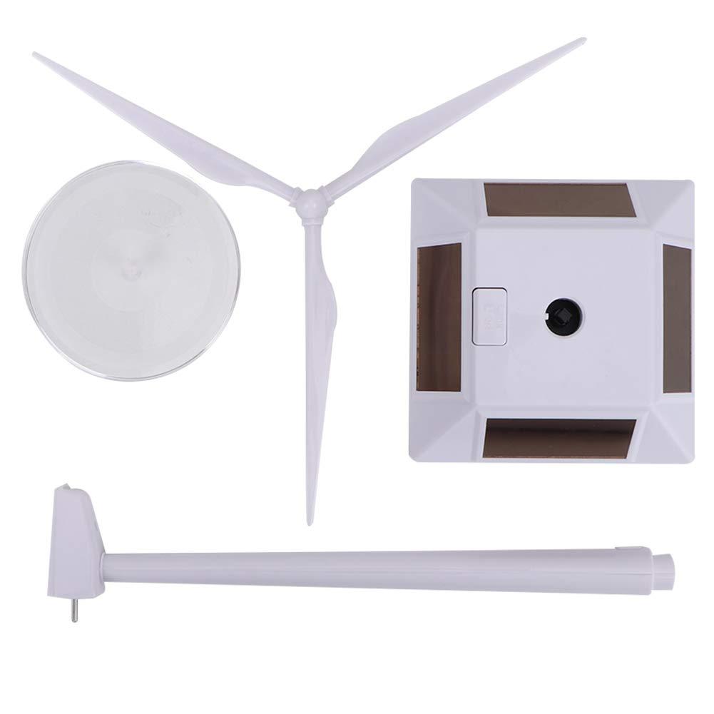 SUNGOOYUE SUNGOOYUE Solar Windmill Toy, White Mini Desktop Solar Powered Windmill Model Home Decor Ornament Science Teaching Tool