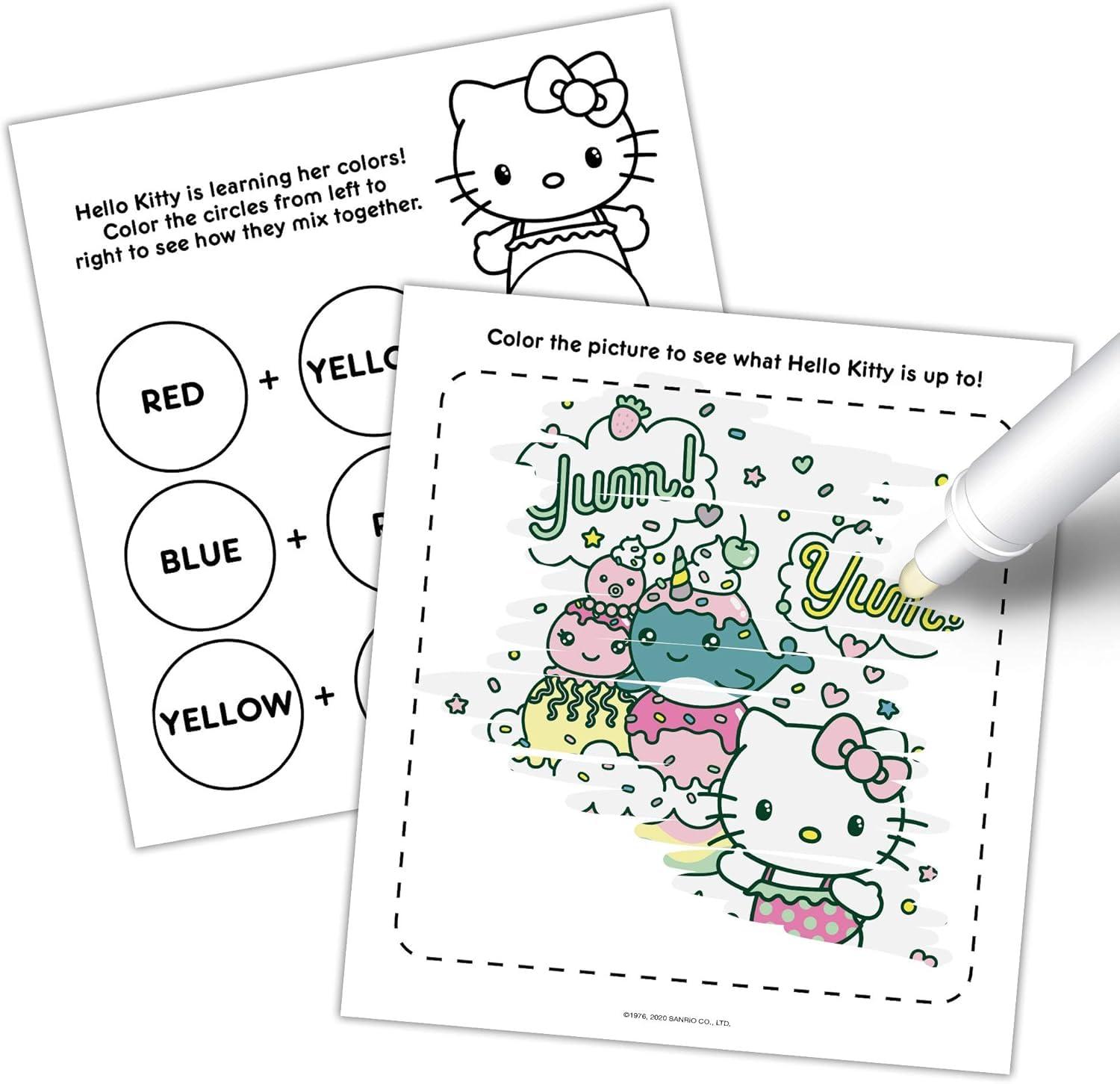 Bendon Hello Kitty, Frozen and Raya Mess-Free Coloring Set - Bundle 3 Magic Ink Drawing Books | Imagine Ink Bulk Kit with Invisible Ink Pens