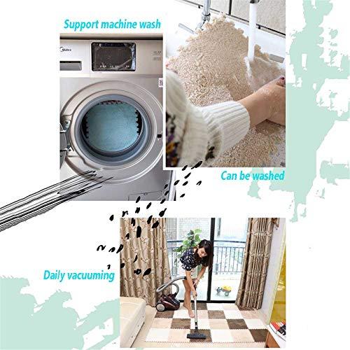 KXMYT KXMYT EVA Foam Play Mat, Interlocking Puzzle Plush Floor Tiles with Edges, Softer Baby Non Toxic Non-Slip Activity Carpet, Thick 0.6CM, for Children's Play Area/Living Room/Bedroom/Gym,White+Blue