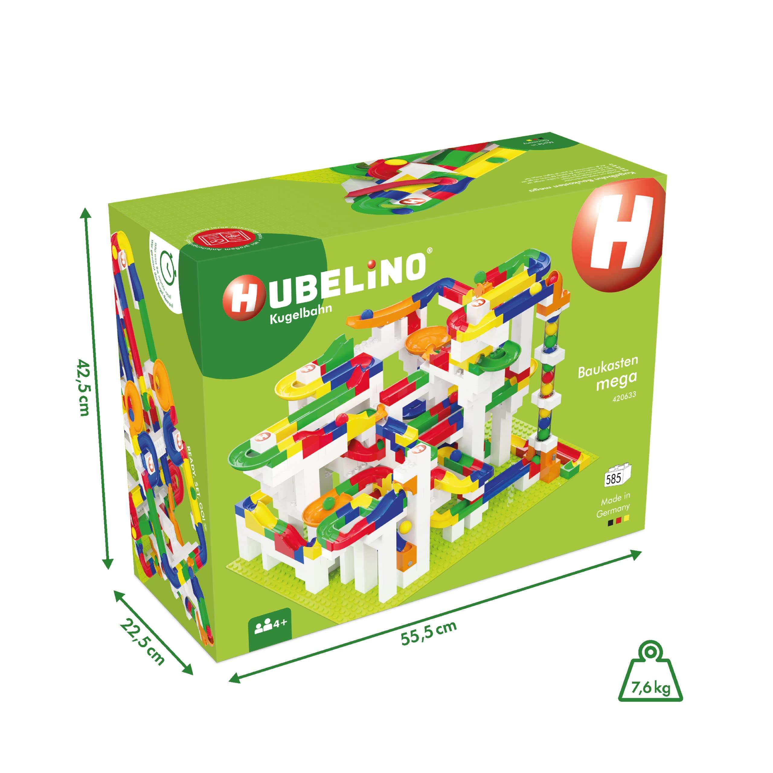 Hubelino Hubelino Mega Building Box - Deluxe 585 Piece Marble Run Playset (Made in Germany)