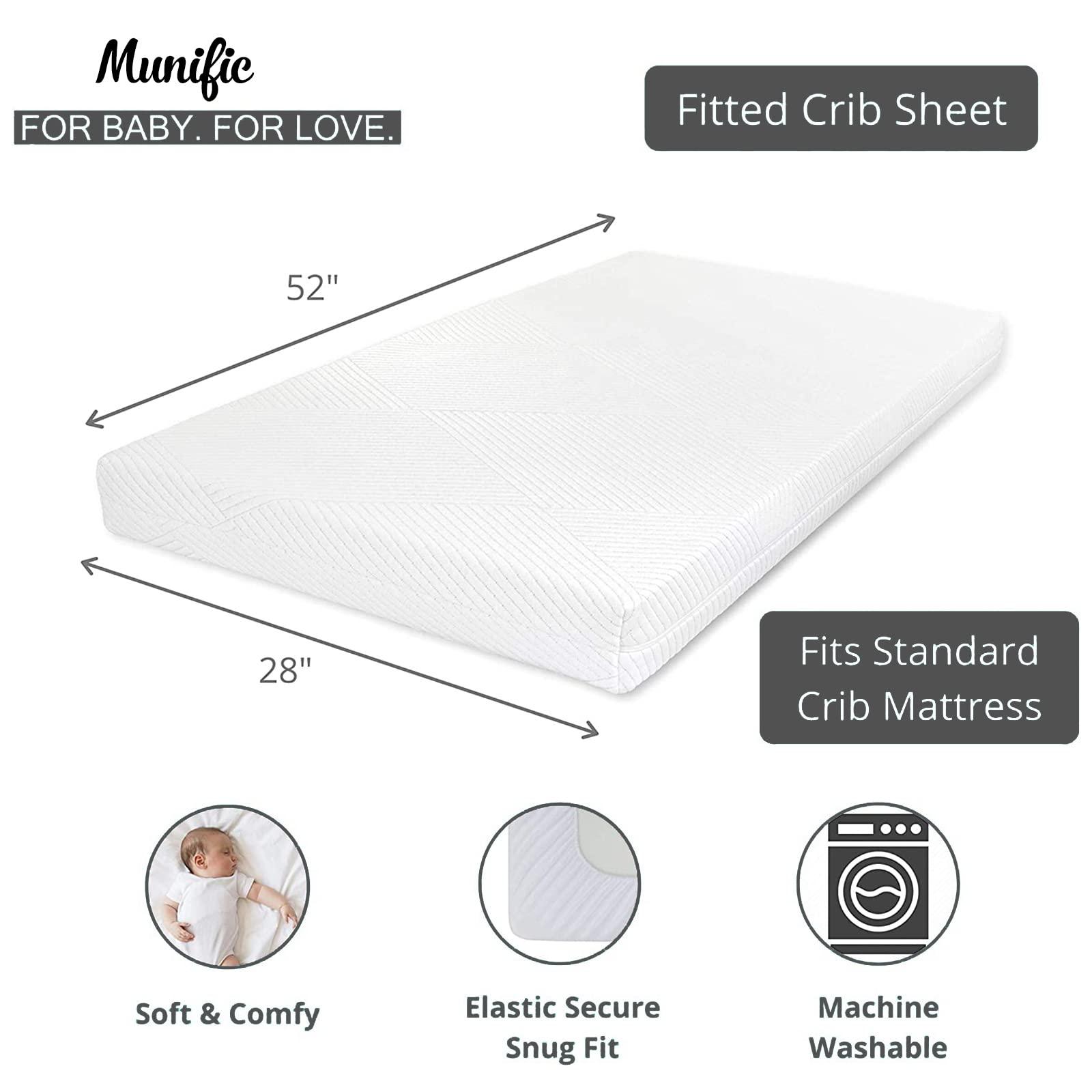 Munific Munific Farm Bedding Set for Boys and Girls, 2 Piece Custom Crib Bedding with Name, Cute Cow Plaid Comforter, Crib Fitted Sheet