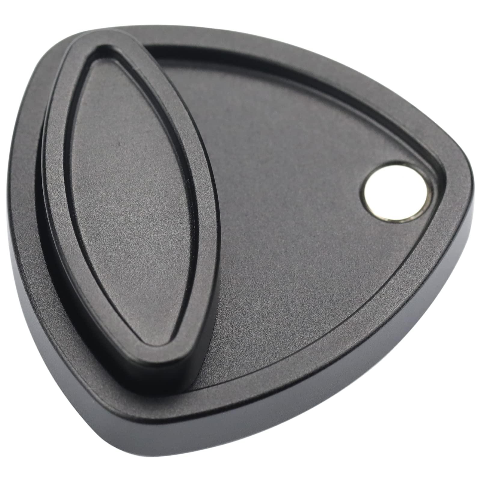 FREELOVE FREELOVE Pivot Magnetic Fidget Slider, Metal Worry Coin Haptic Clicker for Adults, Triangle Rotation Kinetic Toy Mechanical Sound EDC, Autism Sensory ADHD Anxiety Focus Meditation (Aluminum Black)