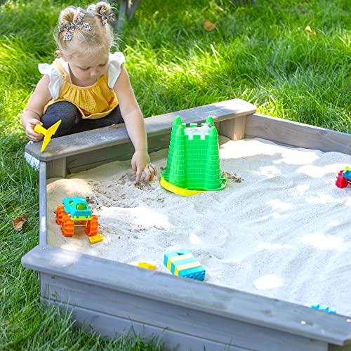 Jack & June Hexagonal Cedar Sand Box Playset image-17