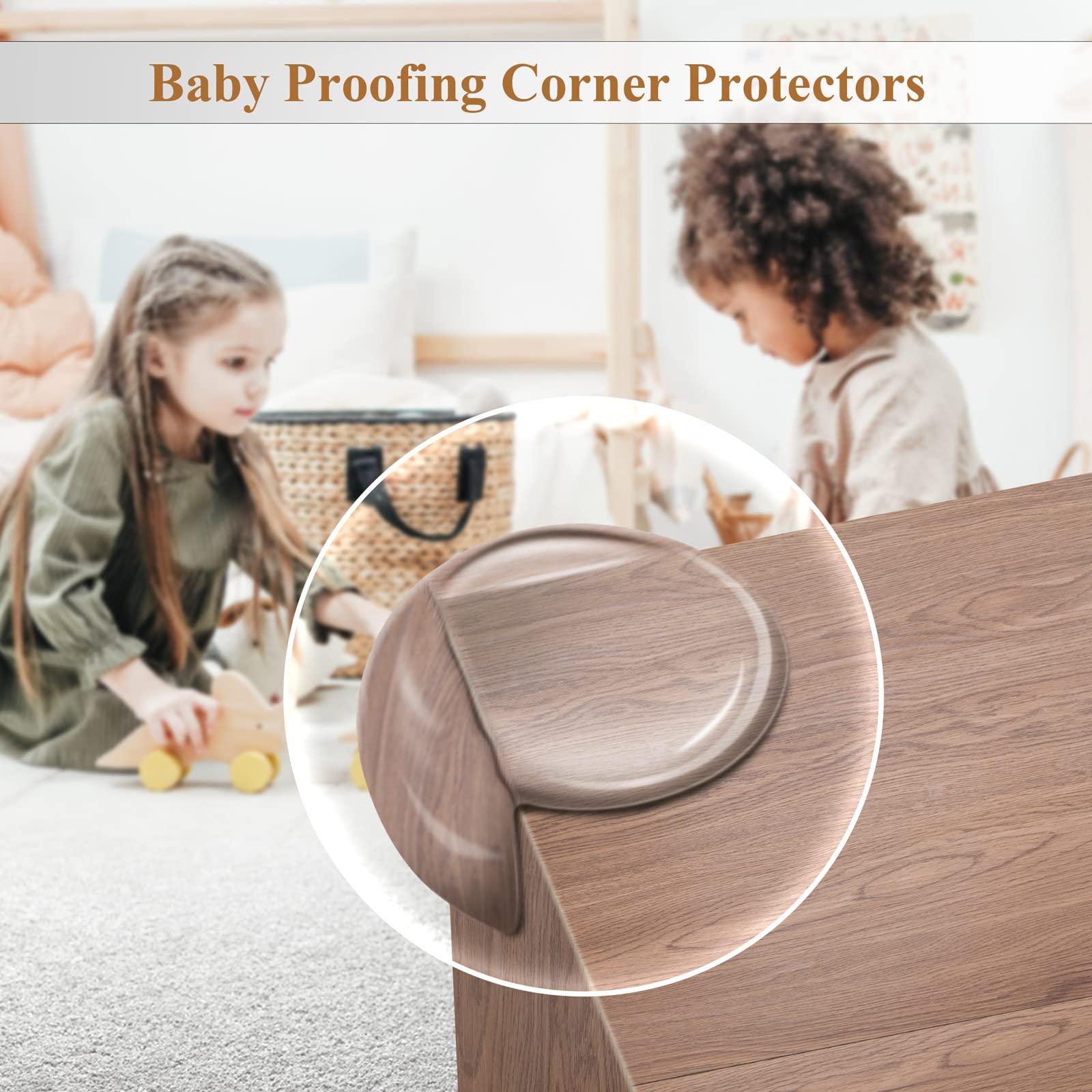 Gudui 32 Pack Corner Guards Clear Corner Protectors Baby Proof Corner Guards Stop Child Head Injuries Tables, Furniture & Sharp Corners Baby Proofing