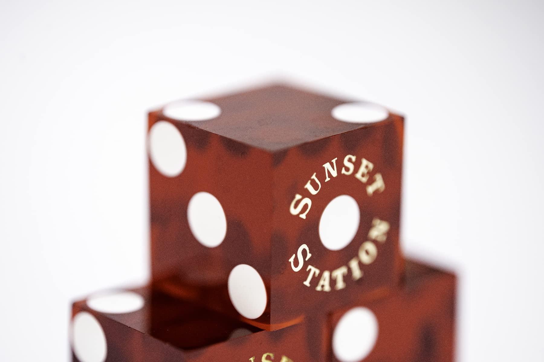 Las Vegas Style Las Vegas Casino Dice Set | Casino Dice Red from Nevada | for Dice Games, Bunco Dice Set, Farkle Game | Set of 10 Red