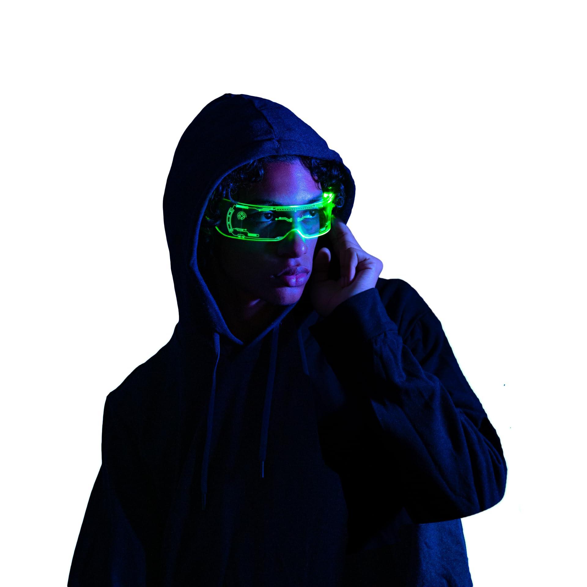 SpyX SpyX Night Ops Glasses - Hi-Tech Spy Toy Gadget for Spy Kids Night Mission. Dual LED Lights: White Spotlight & 3-Color Silent Signal Lights. Mission Graphics Etched Into Surface